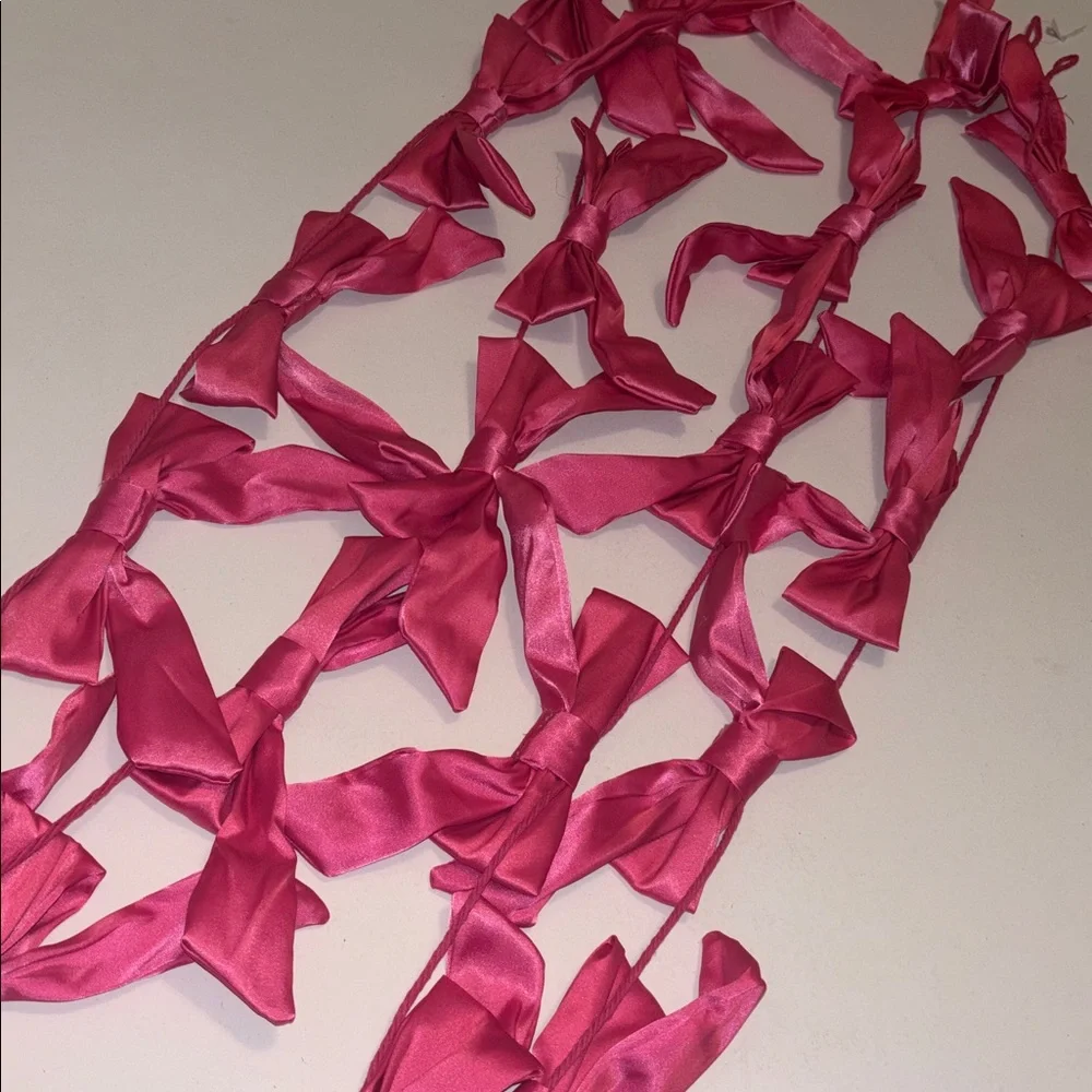 Pink Bow Garland 6 Ft Pink Garland set of 2